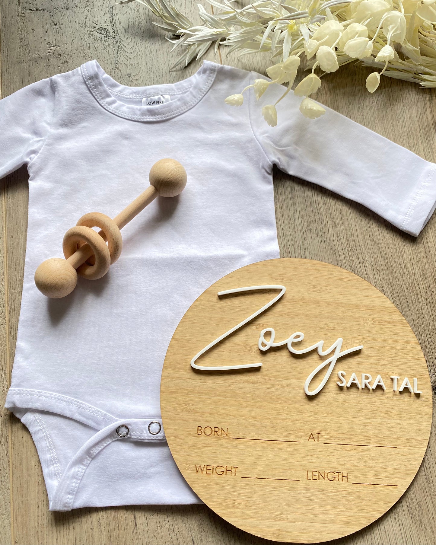 3D Personalised Birth Announcement Plaque
