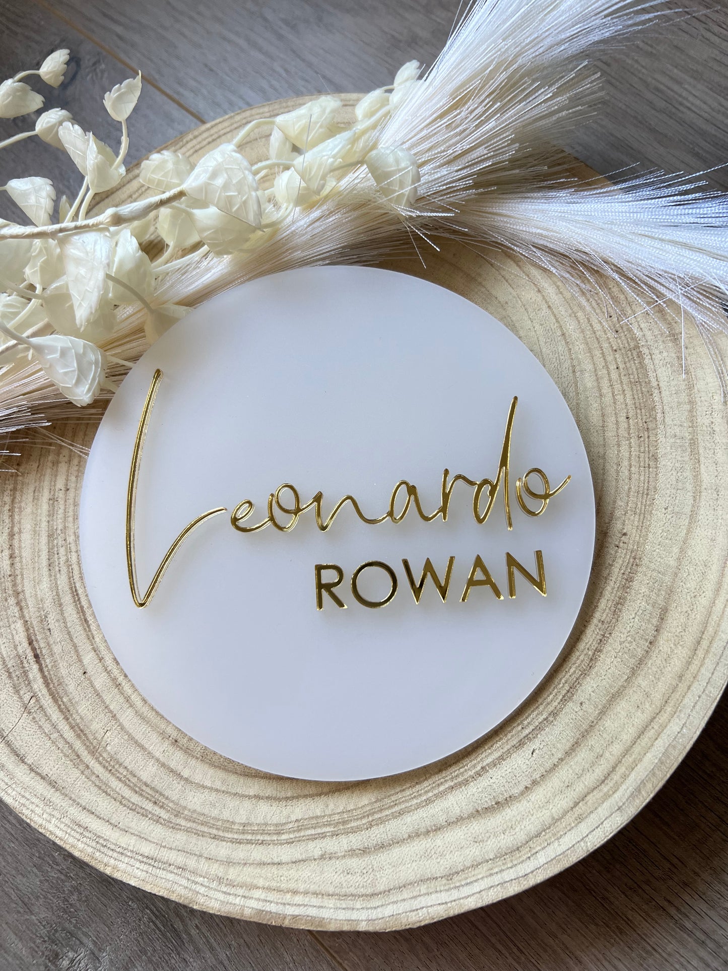 3D Acrylic Baby Announcement Plaque