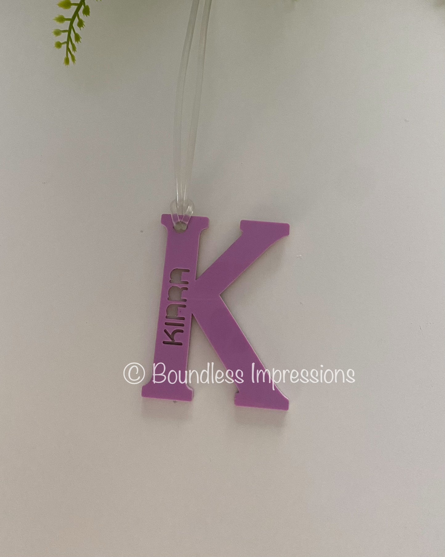 Acrylic 'Letter' Bag Tags