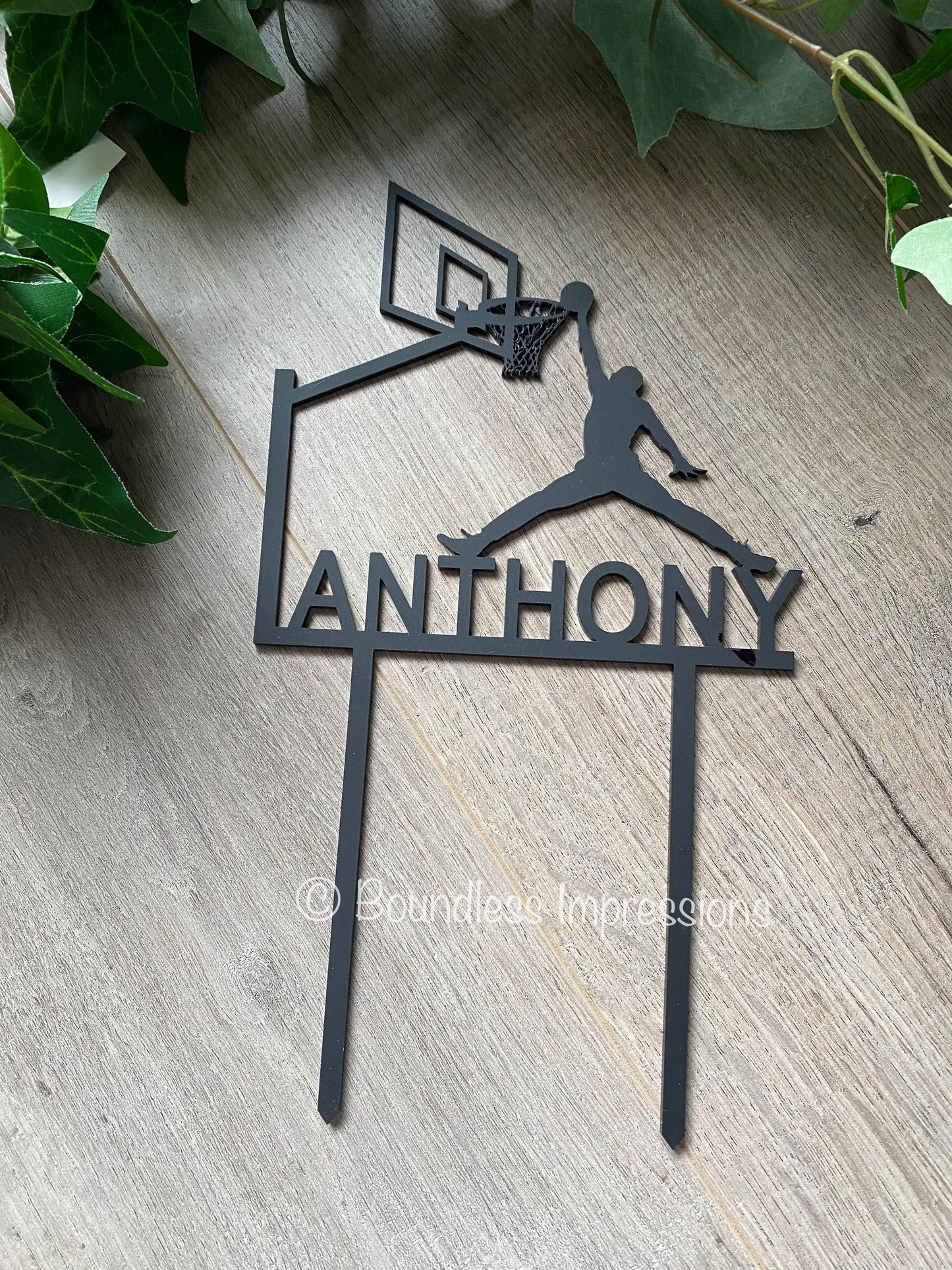 Acrylic ‘Basketball’ Cake Topper