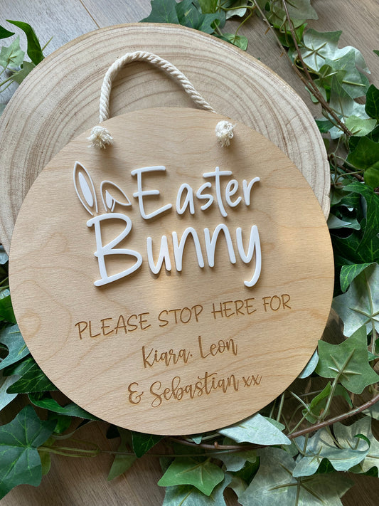 Personalised ‘Easter Bunny Please Stop Here’ Sign