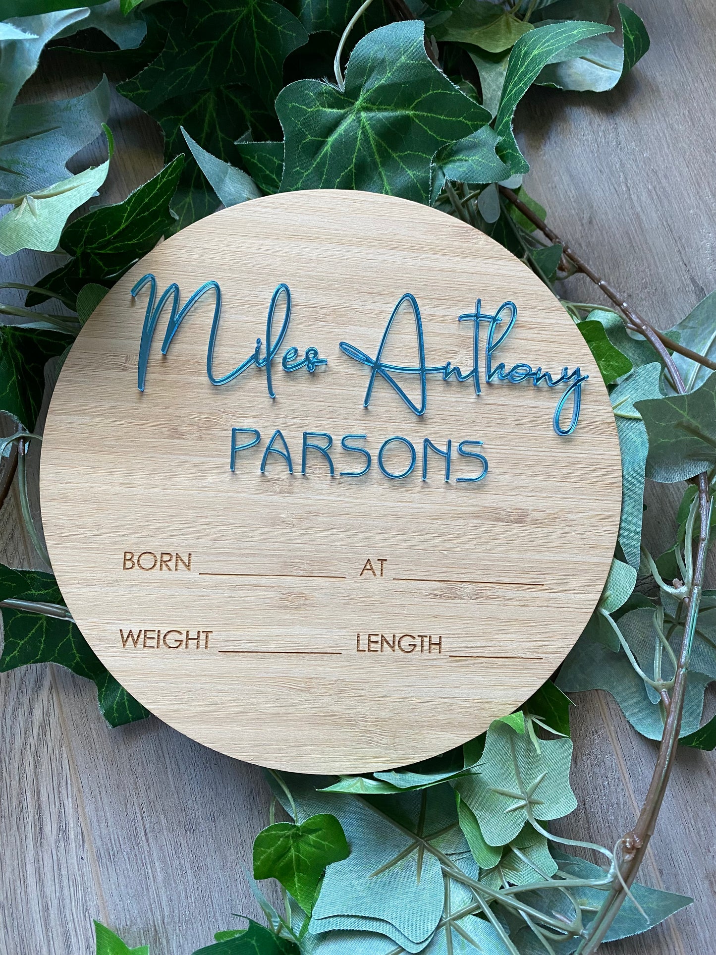 3D Personalised Birth Announcement Plaque