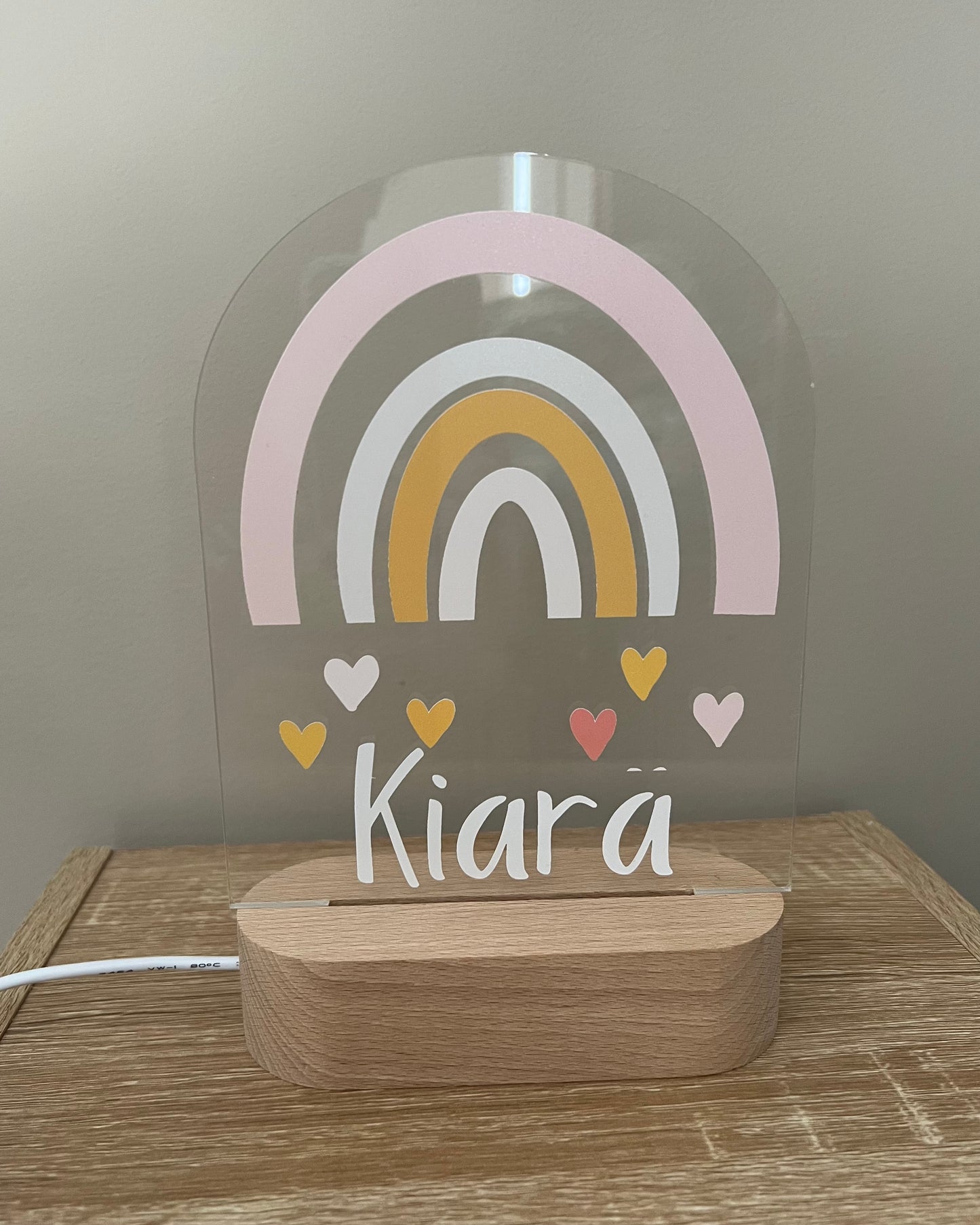 Personalised Arch Night Light - Printed Rainbow