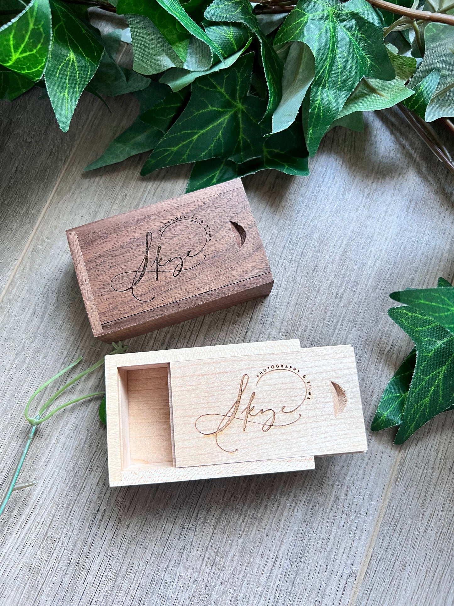 Personalised Mini Wooden USB Boxes