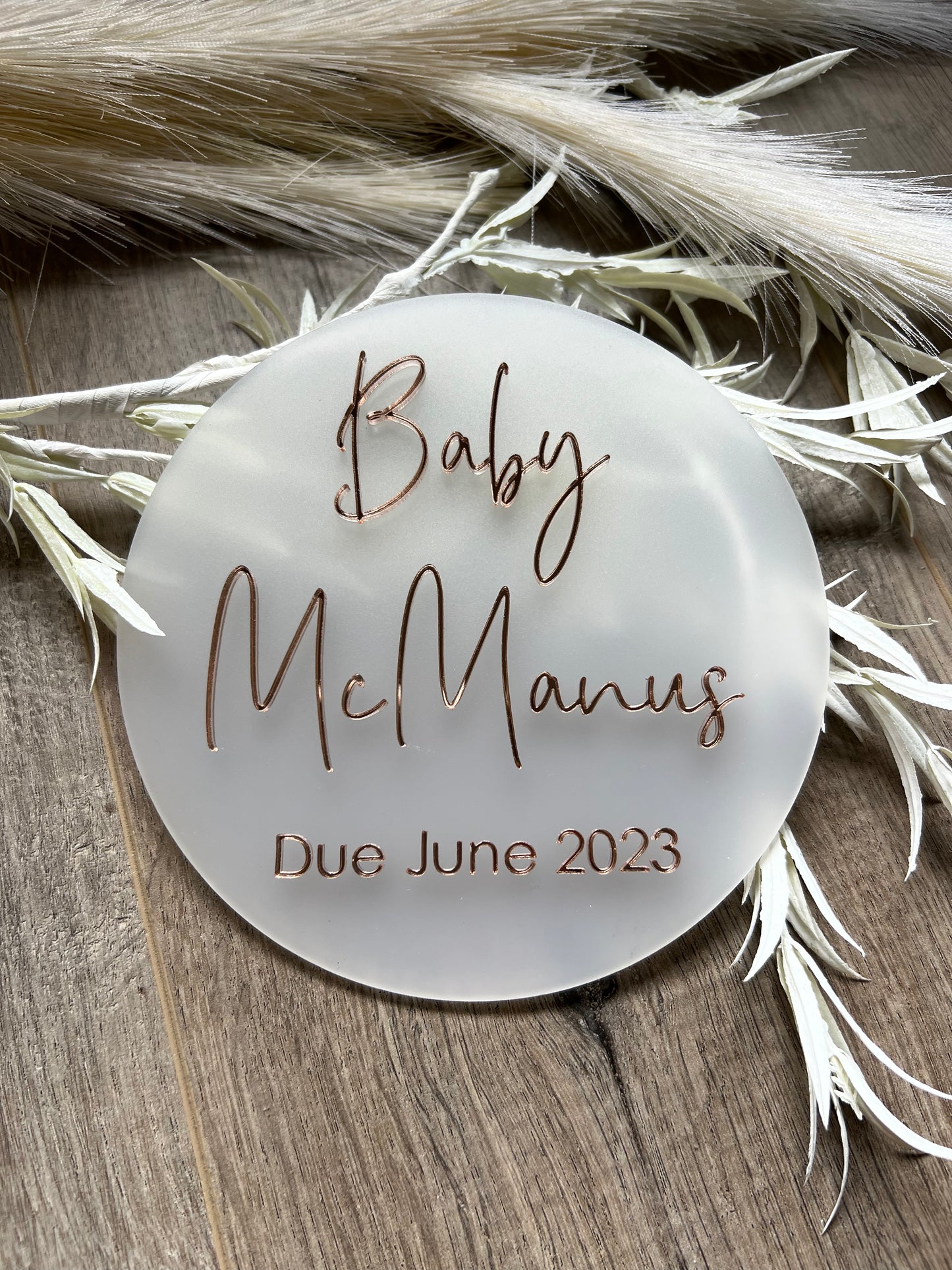 3D Acrylic Baby Announcement Plaque