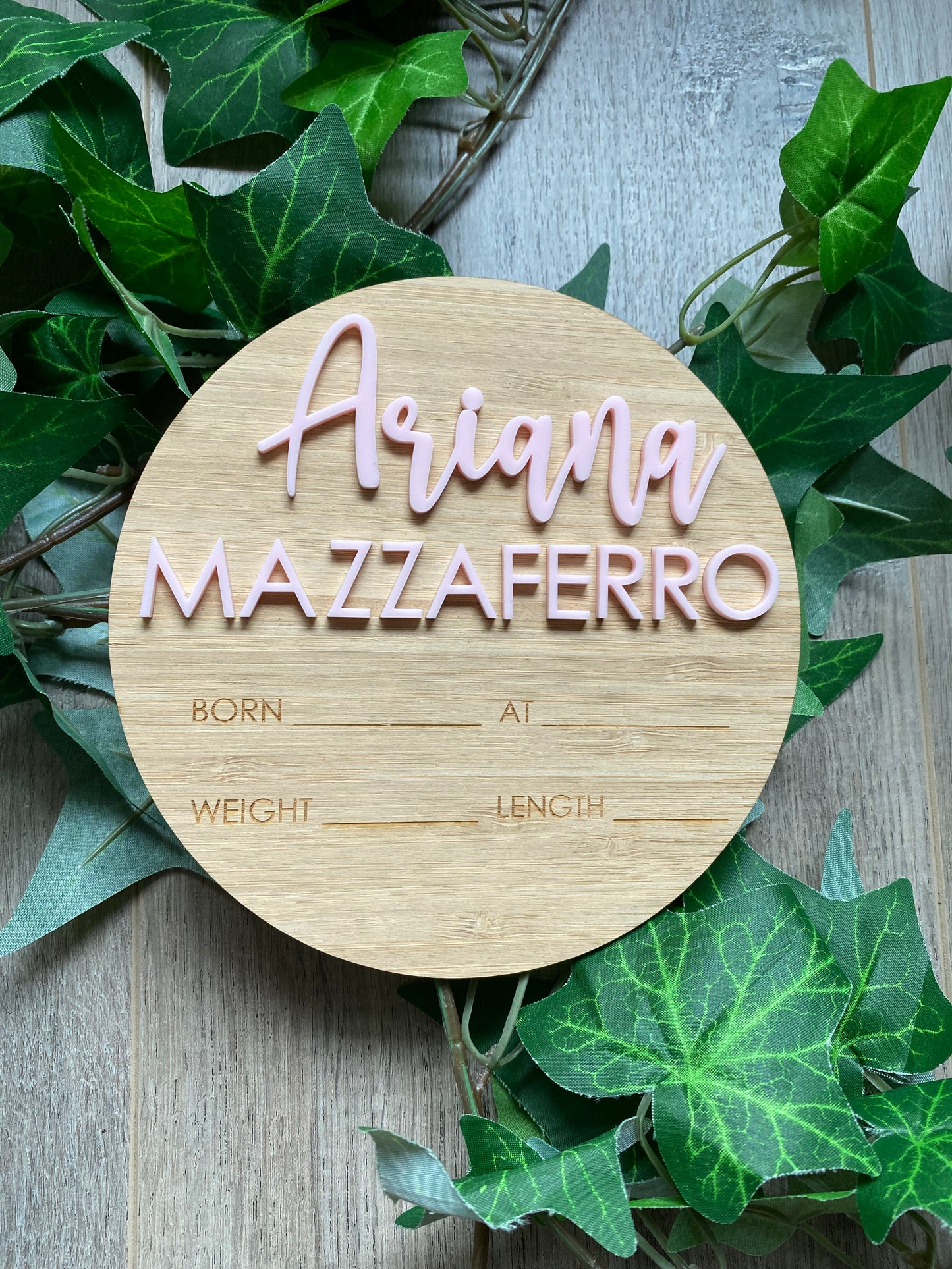 3D Personalised Birth Announcement Plaque