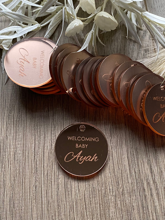 Round Bomboniere Tags