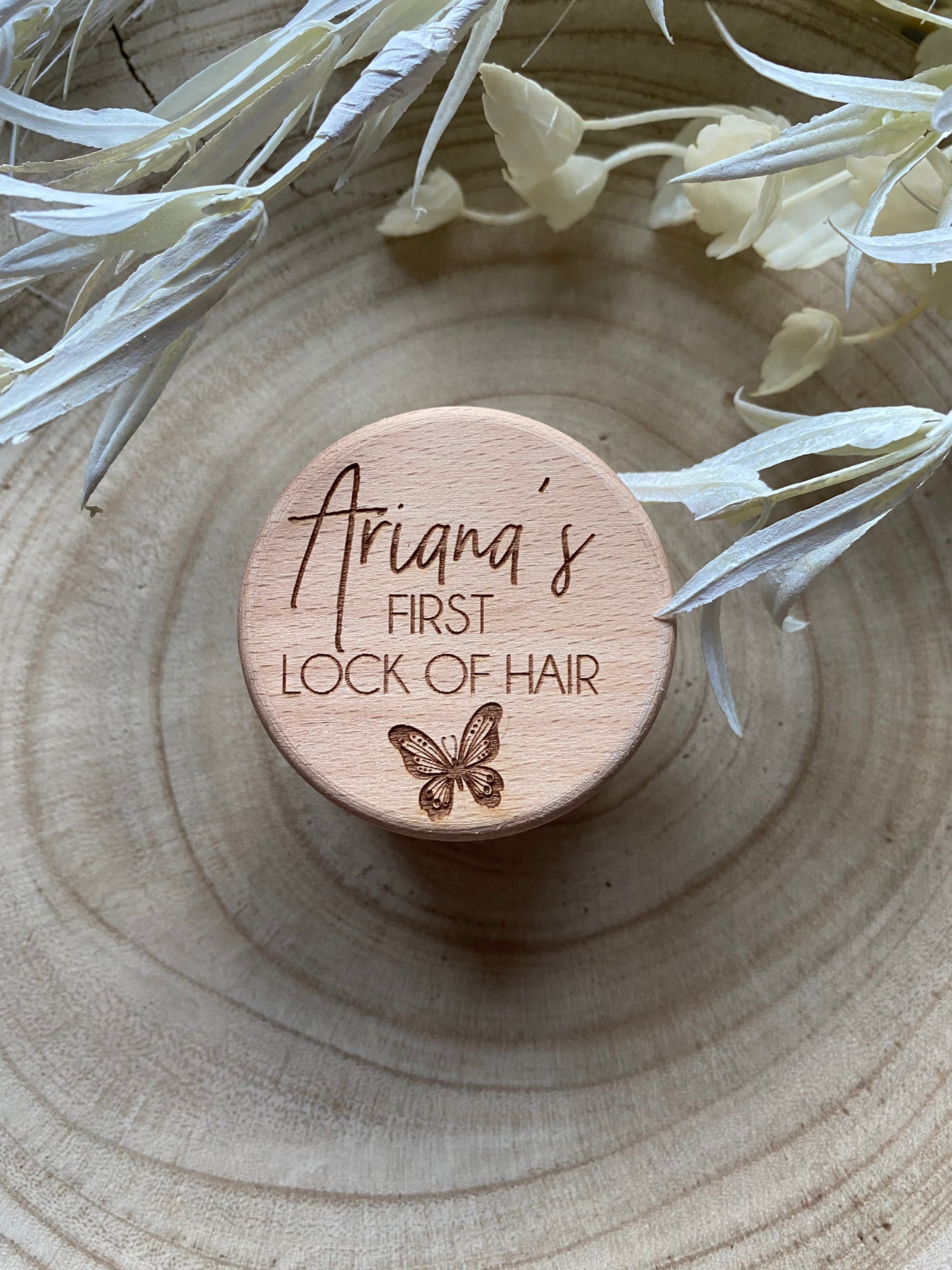 Personalised First Hair Lock - Keepsake Box