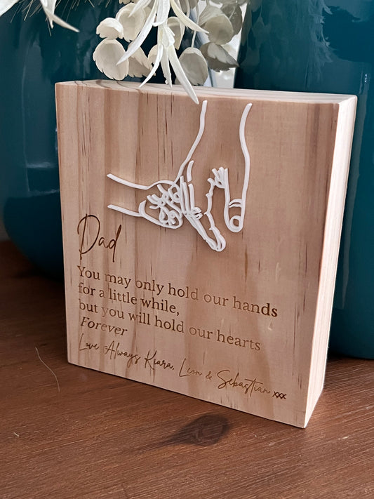 Fathers Day Wooden Block