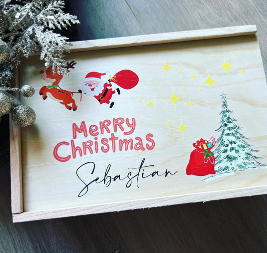 Printed Christmas Eve Box - Santa Design