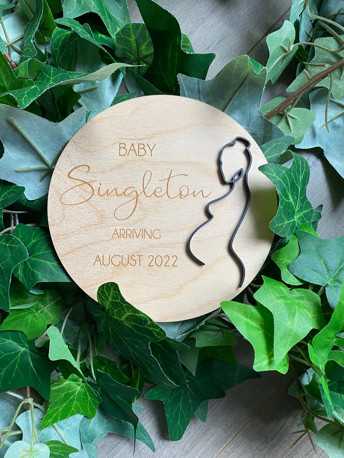Pregnancy Announcement Plaque - 3D Art