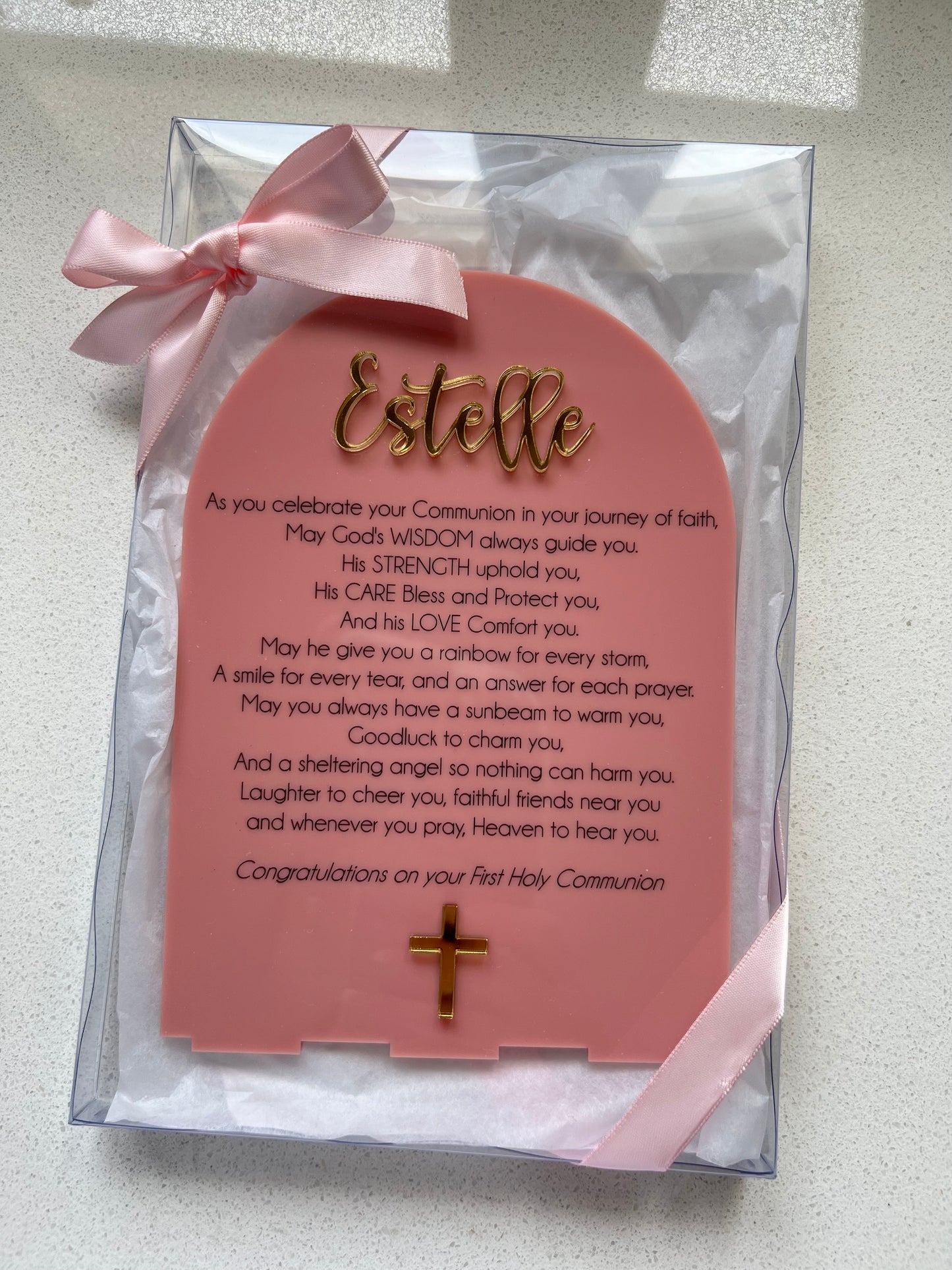 Religious Keepsake Plaque (Arch)