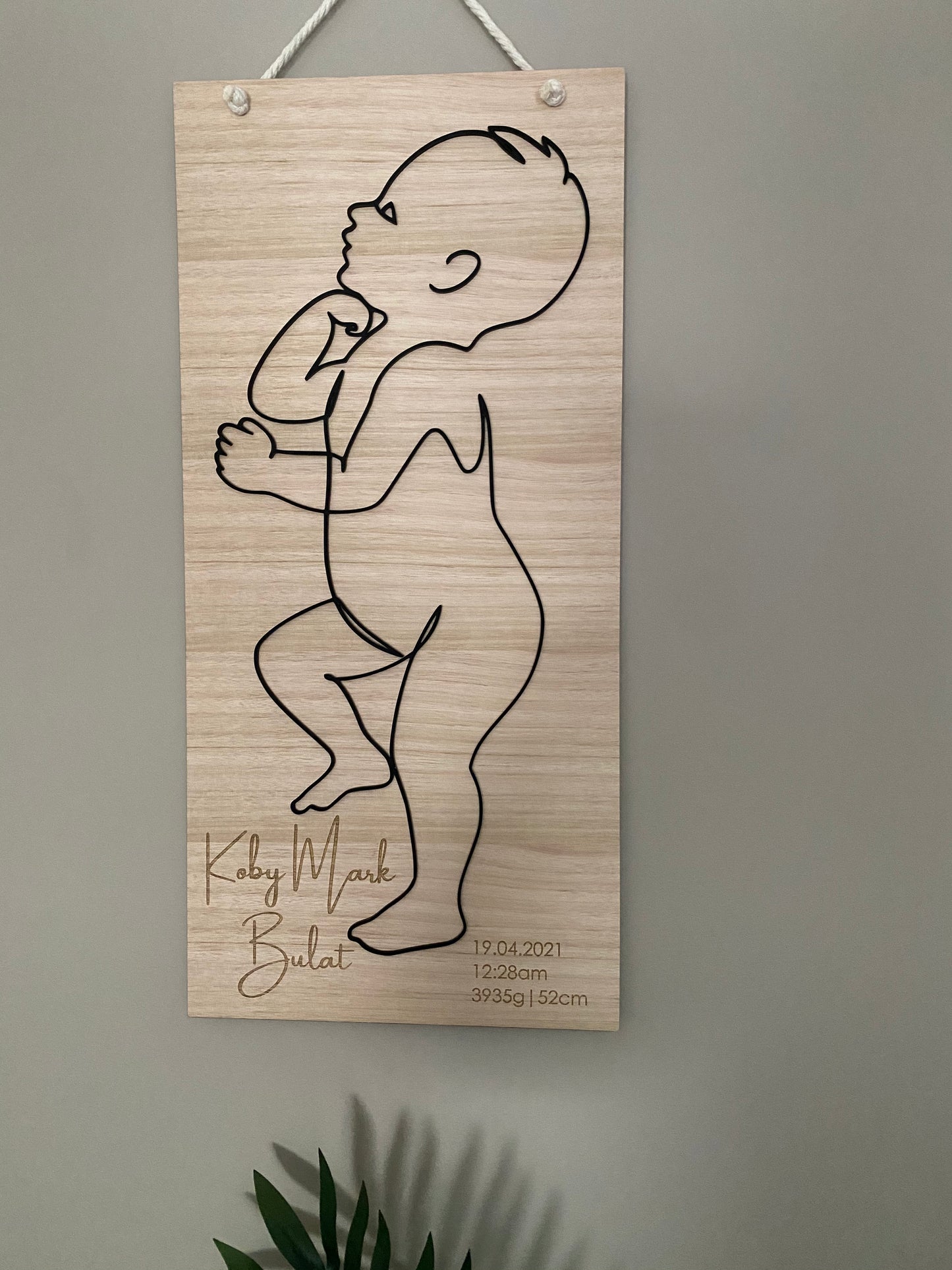 3D Newborn Baby Plaque