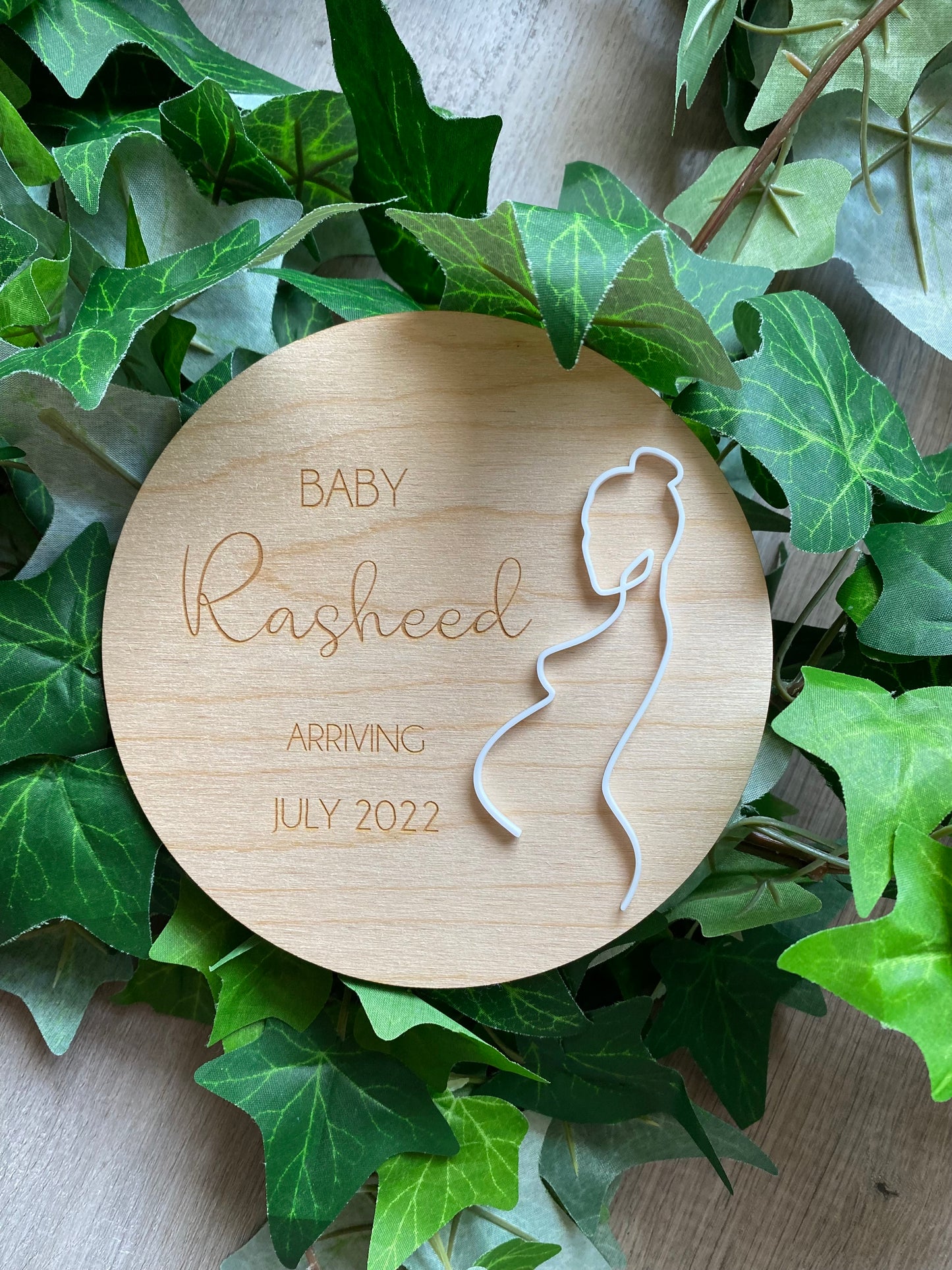 Pregnancy Announcement Plaque - 3D Art