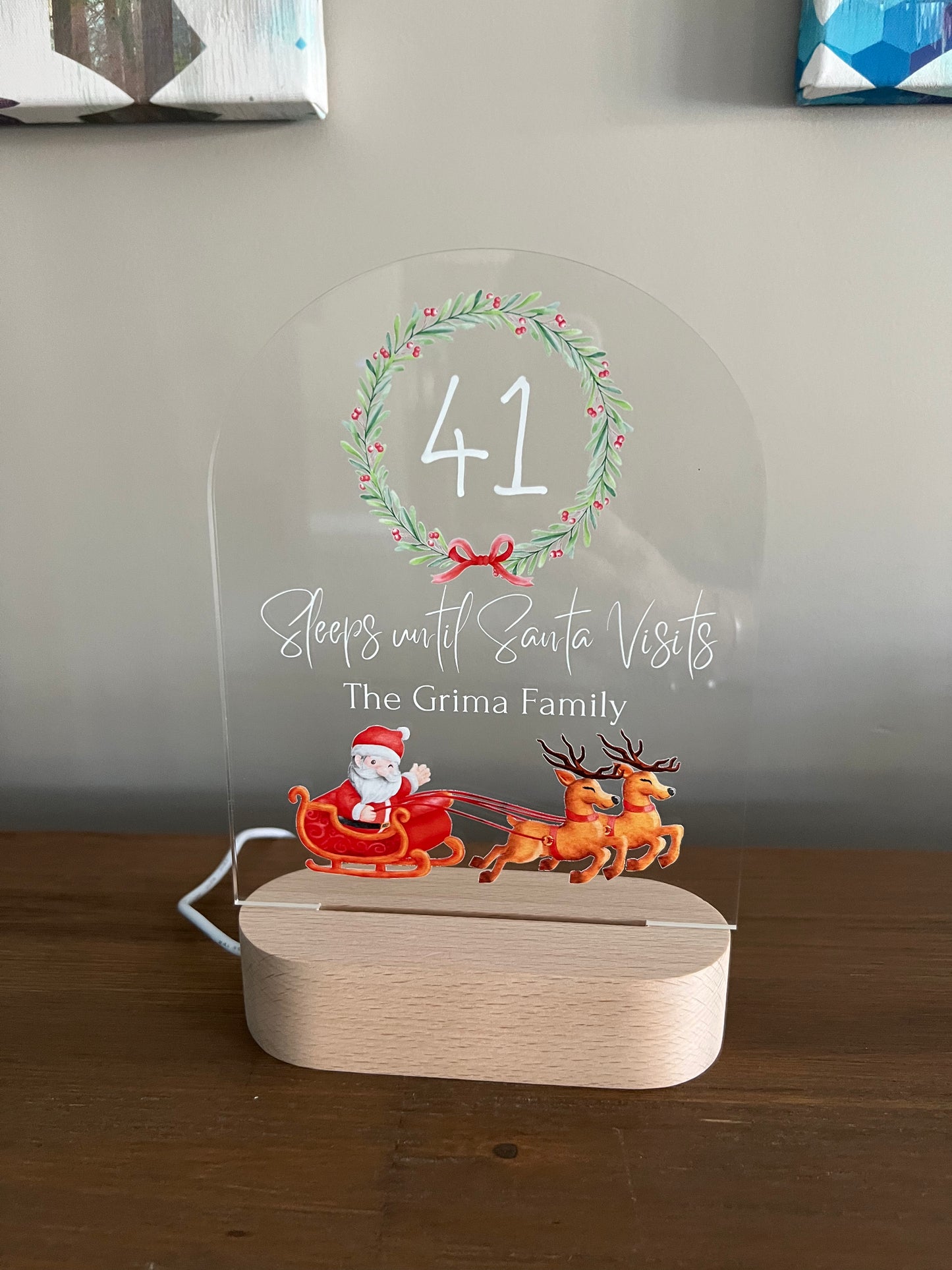 Santa Countdown Night Light