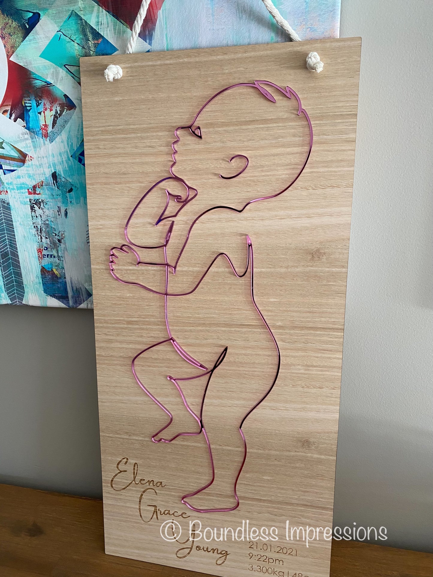 3D Newborn Baby Plaque