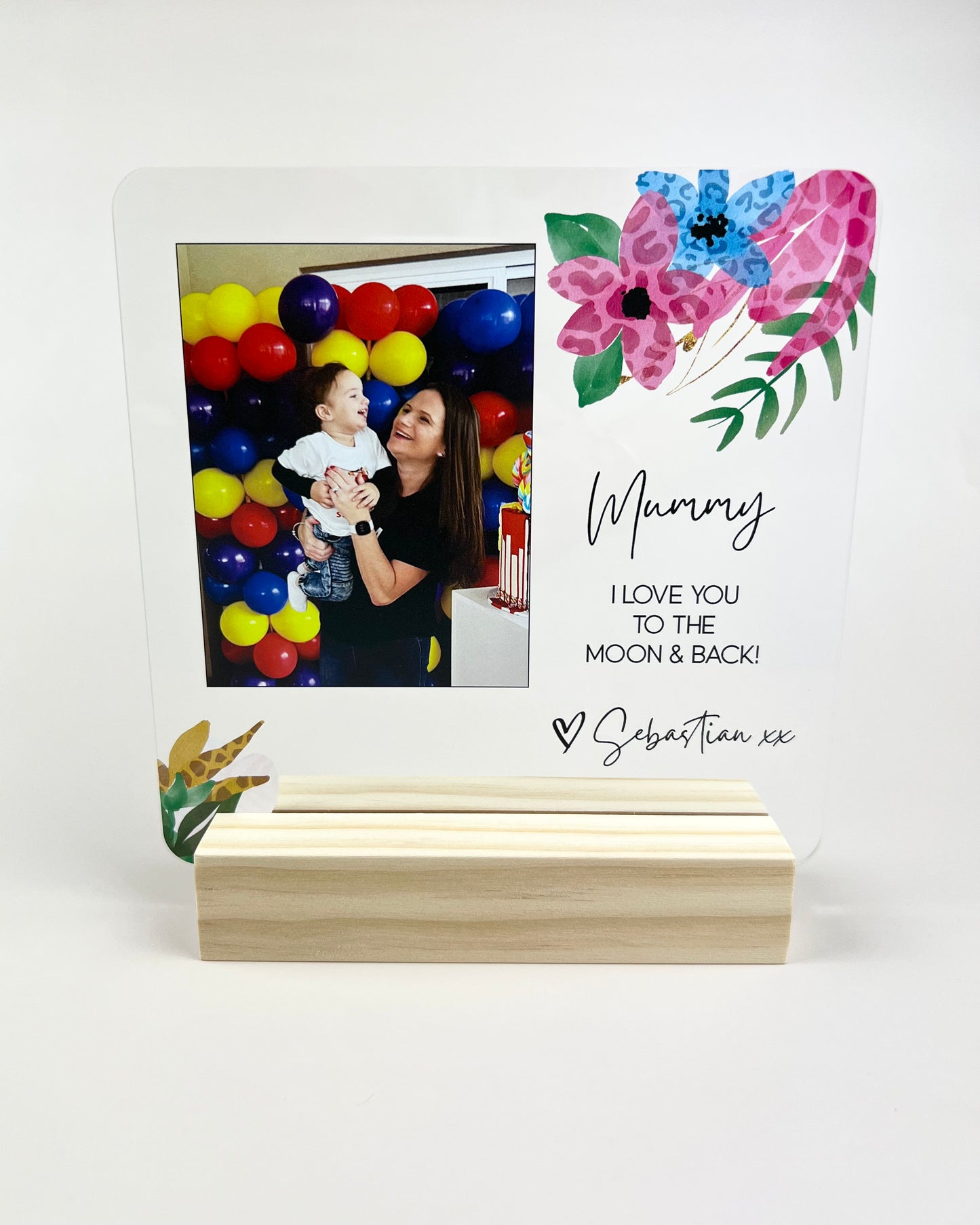 Acrylic Photo Plaque (Safari Flowers)