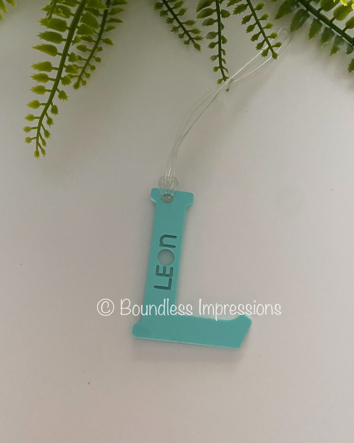 Acrylic 'Letter' Bag Tags