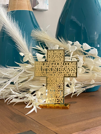 Boxed Mini Engraved ‘Our Father’ Crosses (Minimum 12)