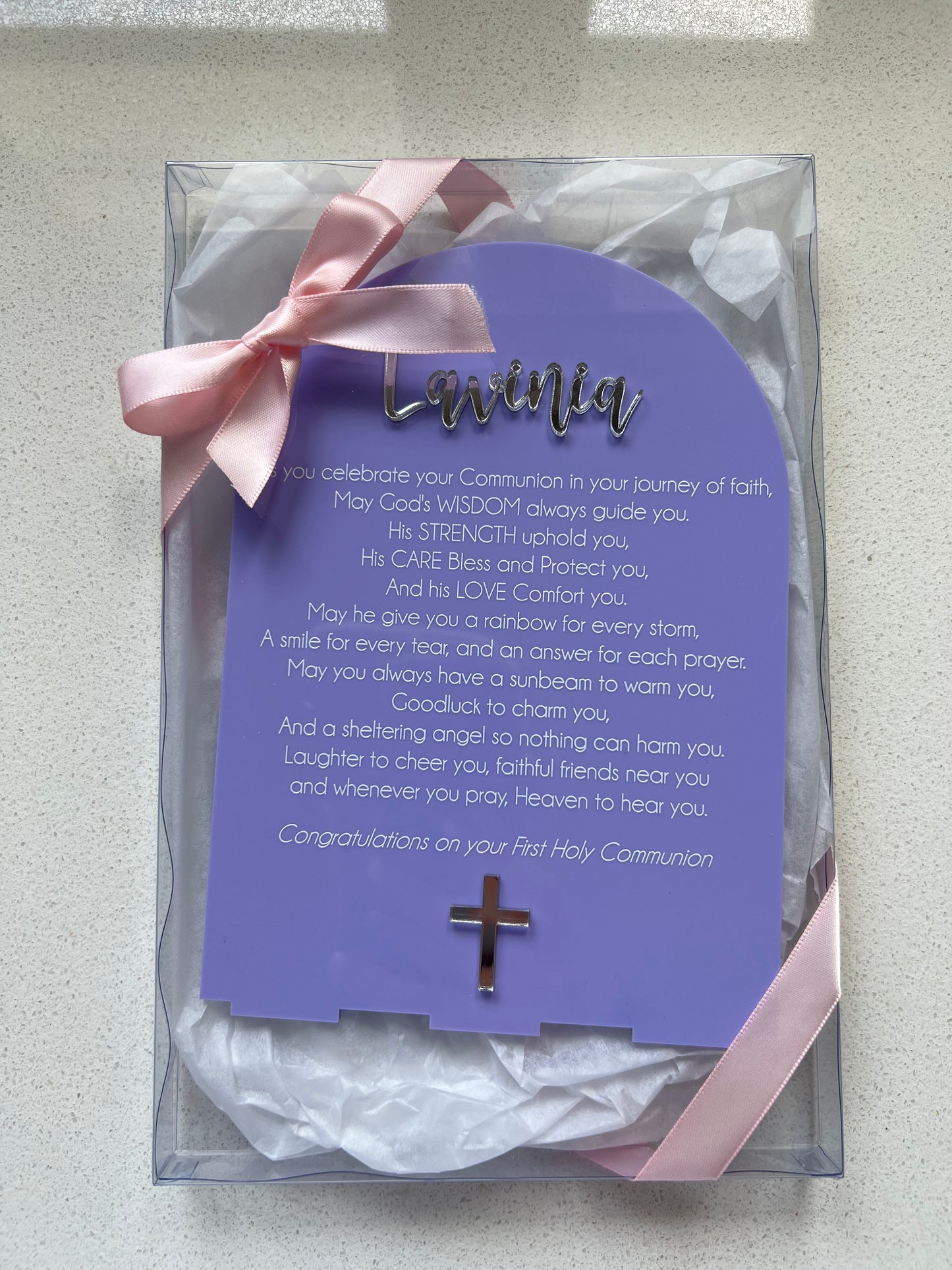 Religious Keepsake Plaque (Arch)