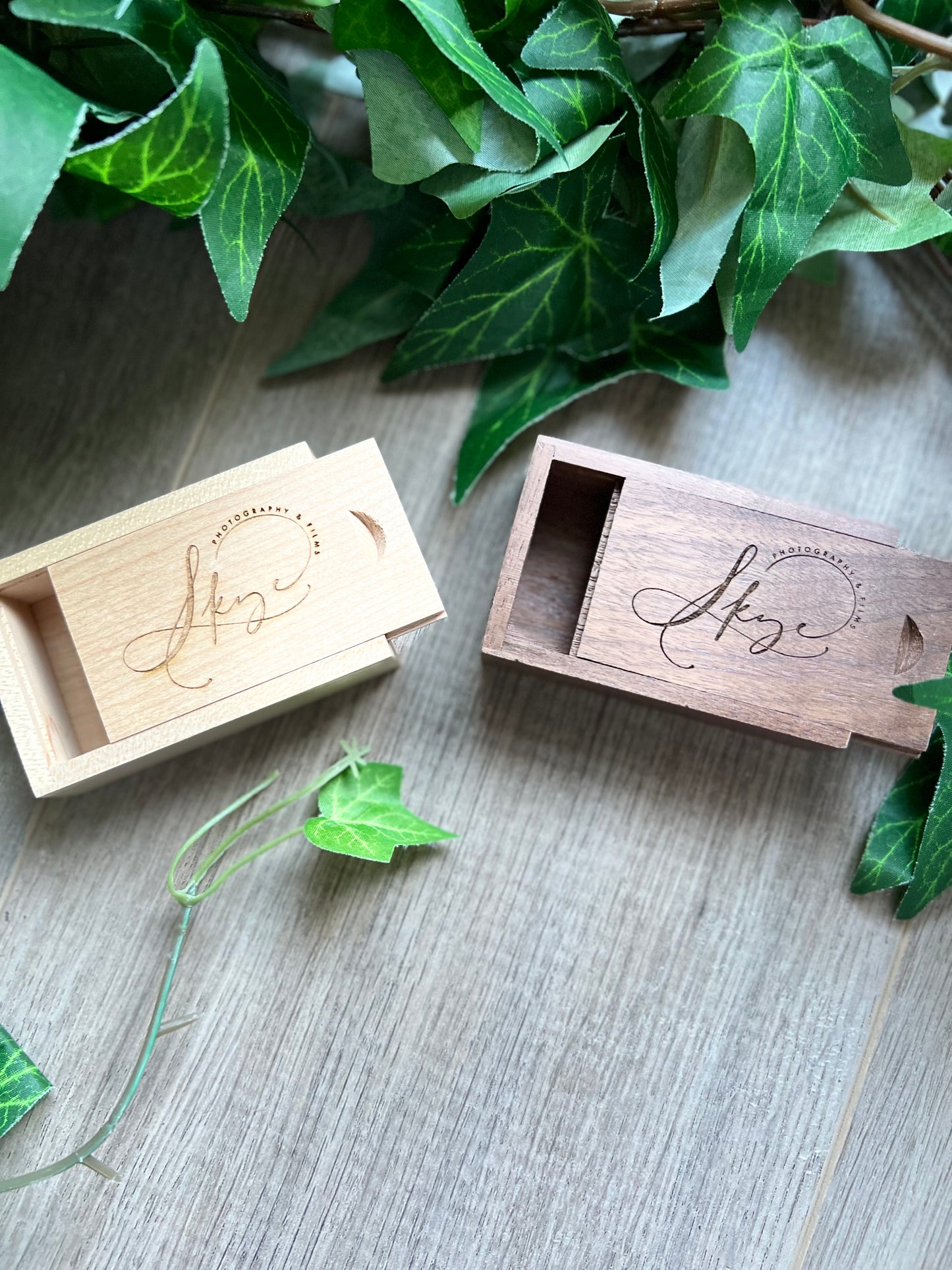 Personalised Mini Wooden USB Boxes