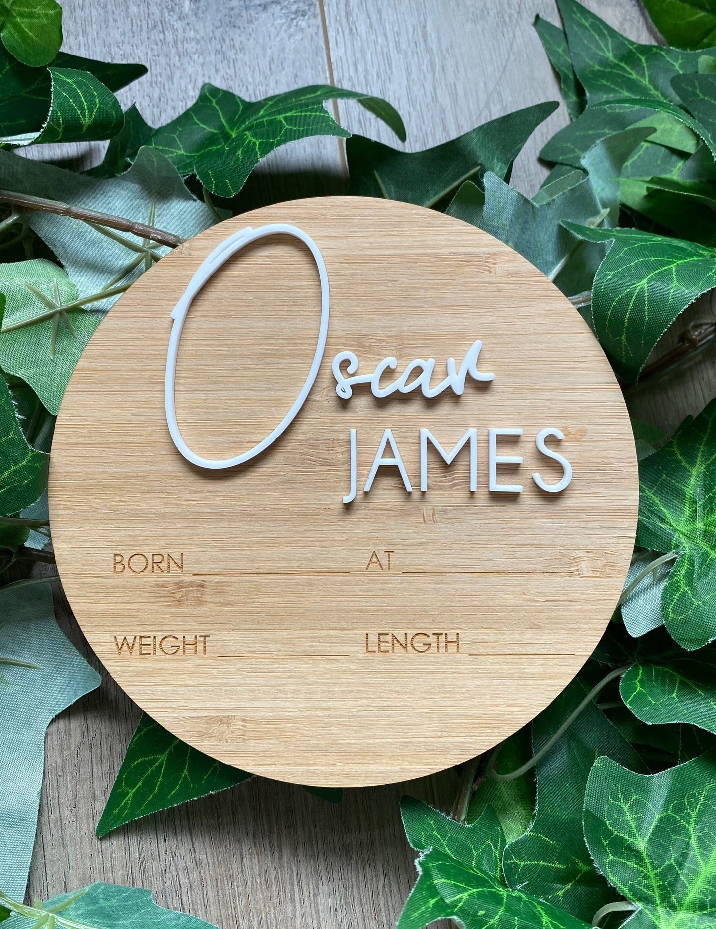 3D Personalised Birth Announcement Plaque