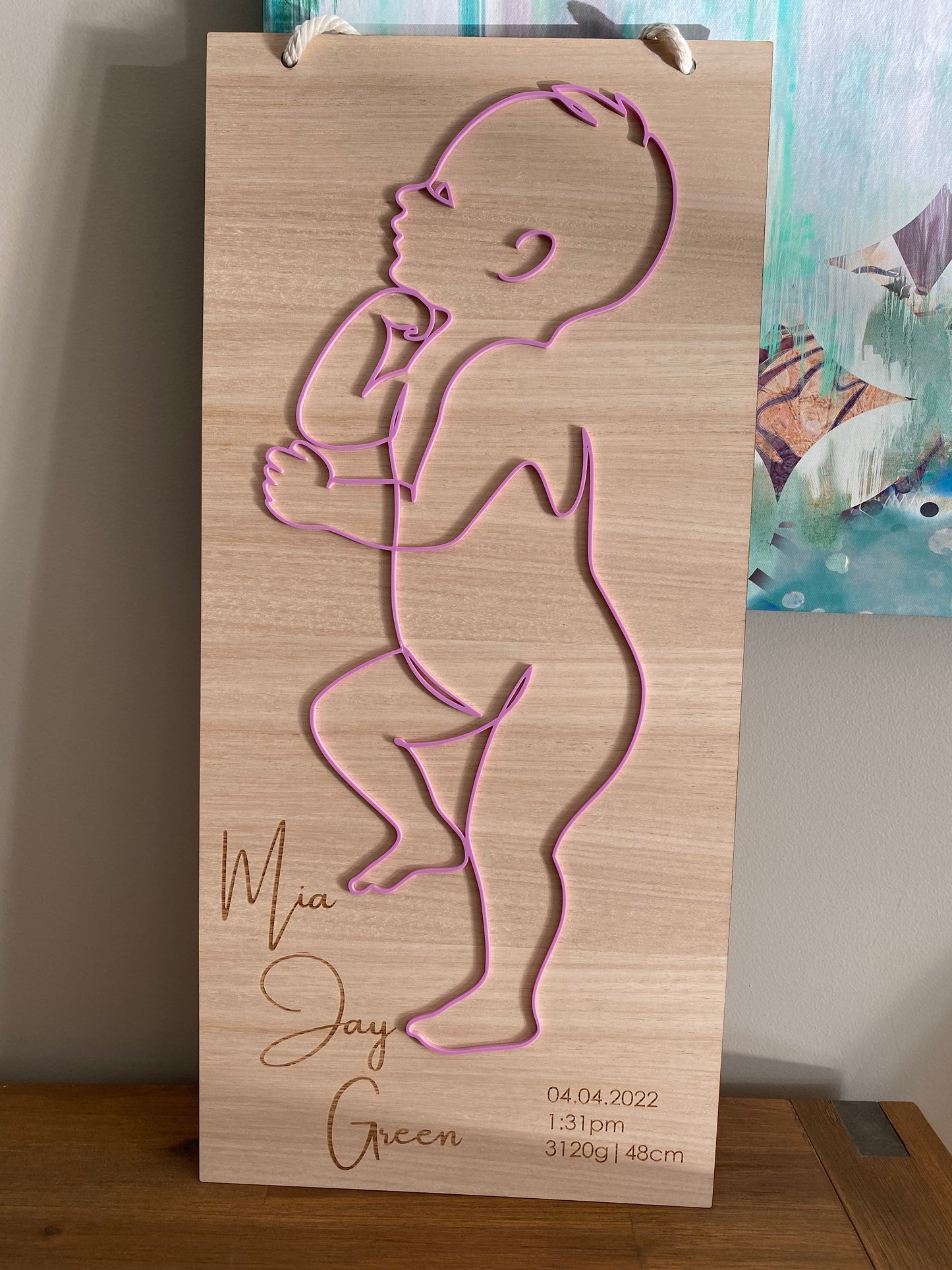 3D Newborn Baby Plaque