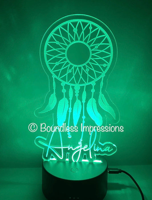 Personalised Custom Cut Out Colour Changing Night Lights