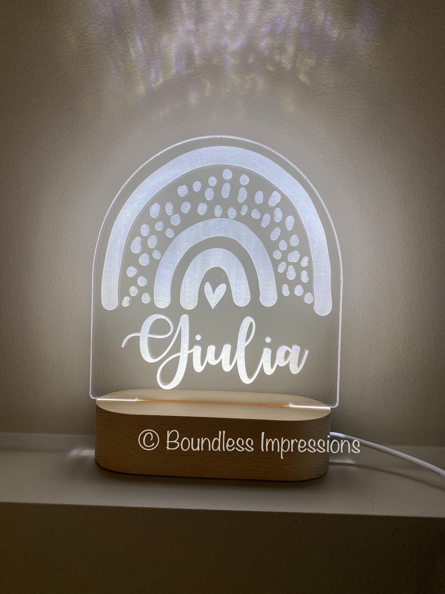 Personalised ‘Rainbow’ Night Light