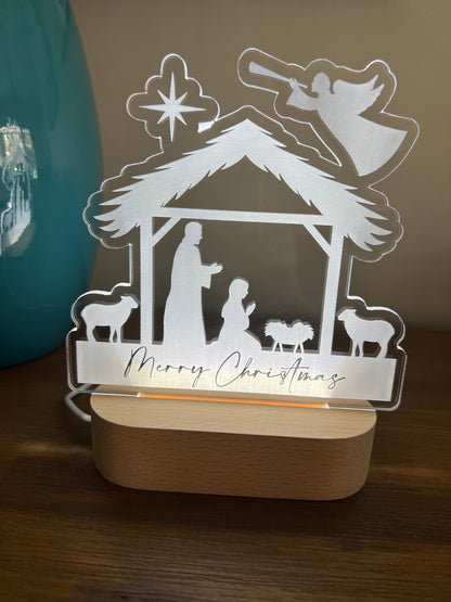 Nativity Scene Lamp - (White Light)