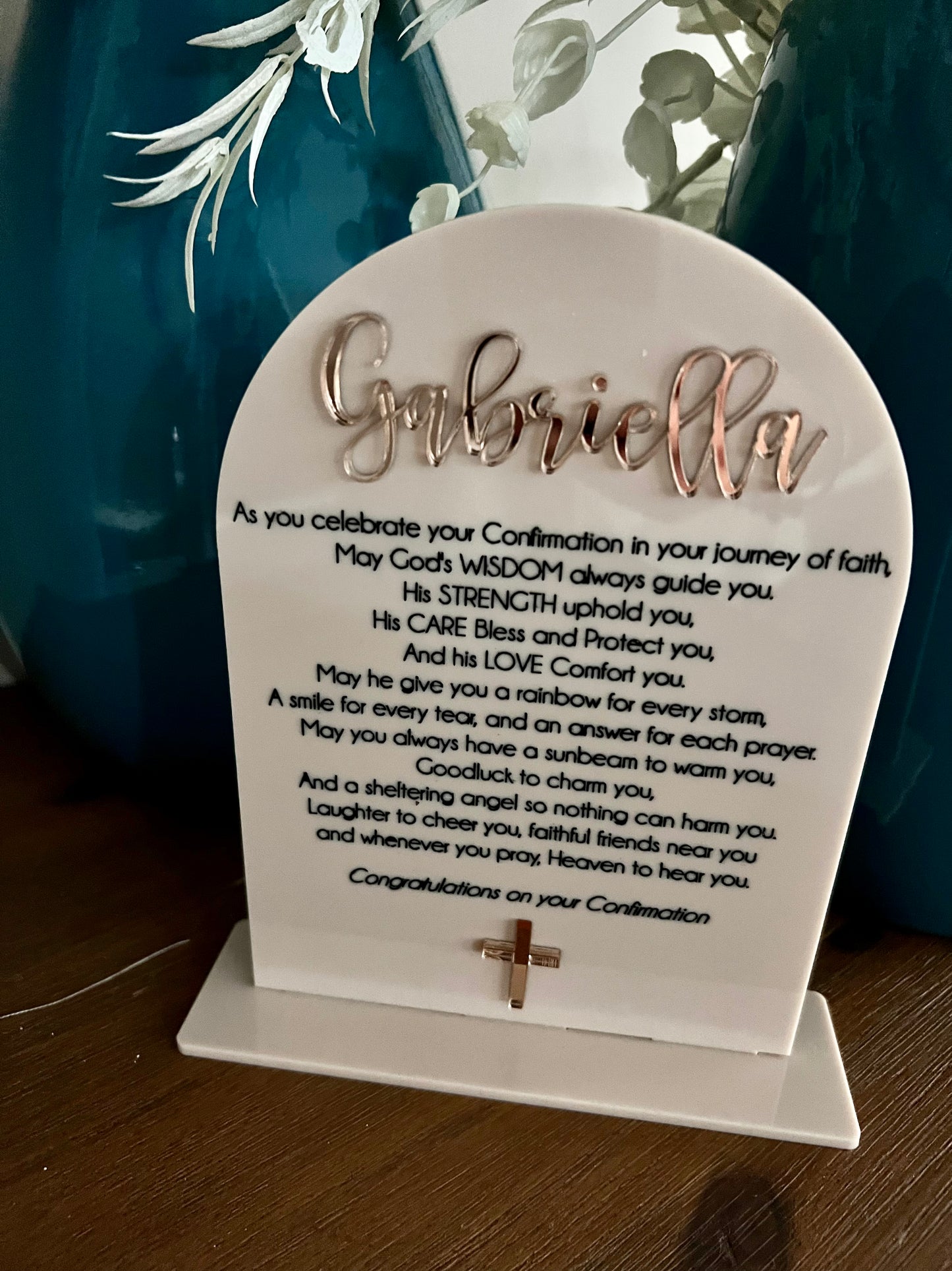 Religious Keepsake Plaque (Arch)