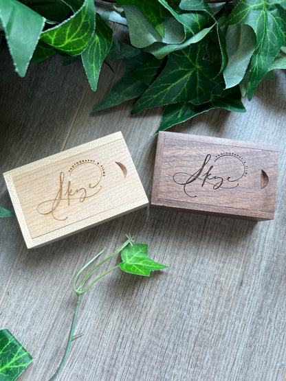 Personalised Mini Wooden USB Boxes