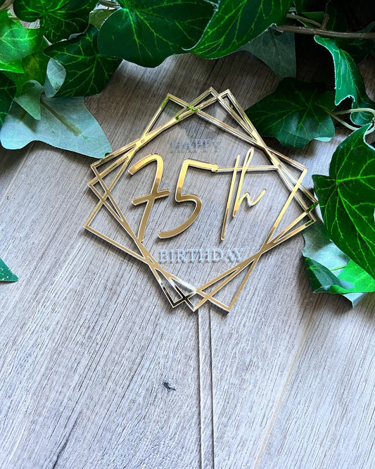 3D Geometric Cake Topper