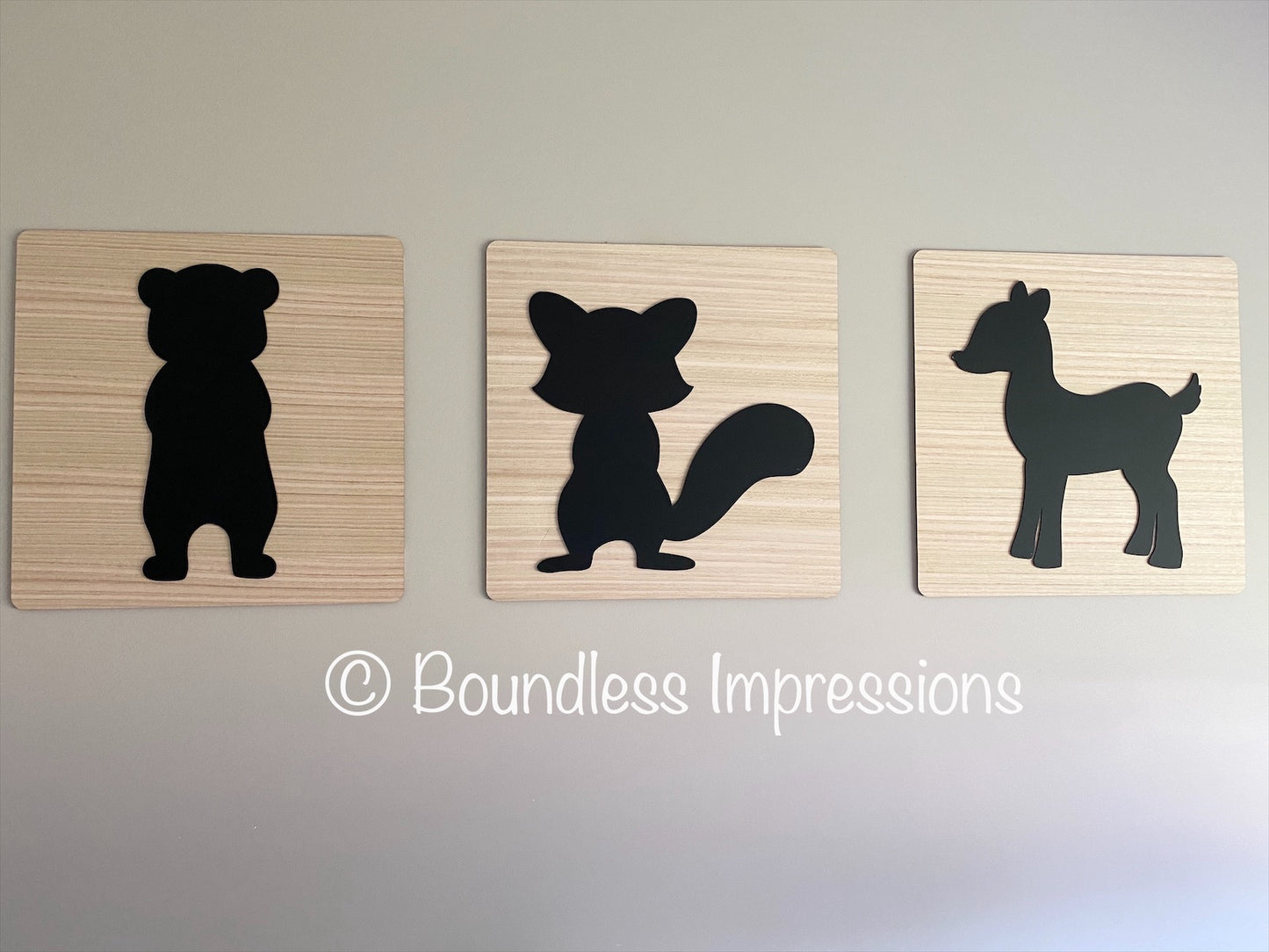 Set 3 - Double Layer Animal Wall Plaques
