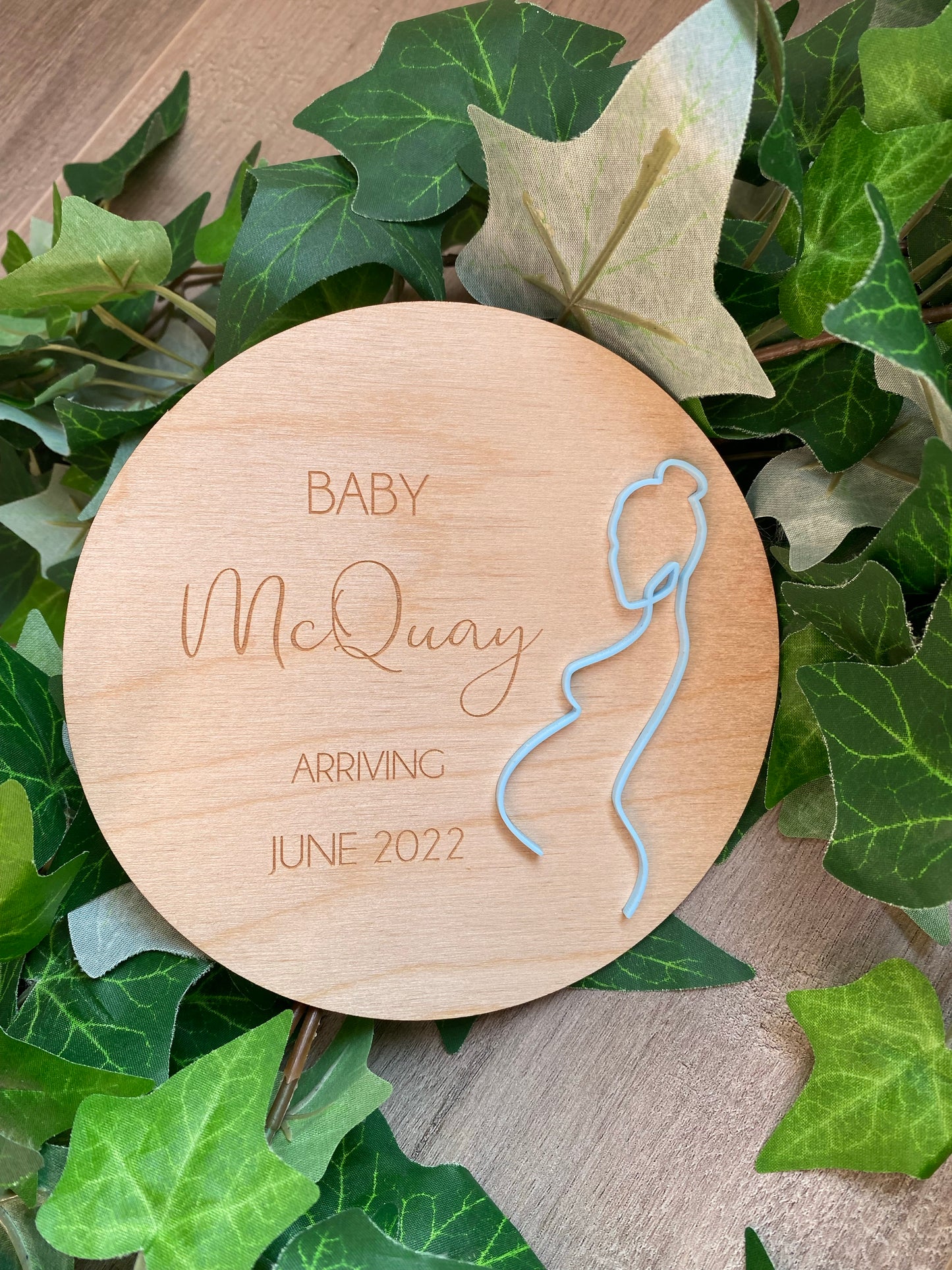 Pregnancy Announcement Plaque - 3D Art