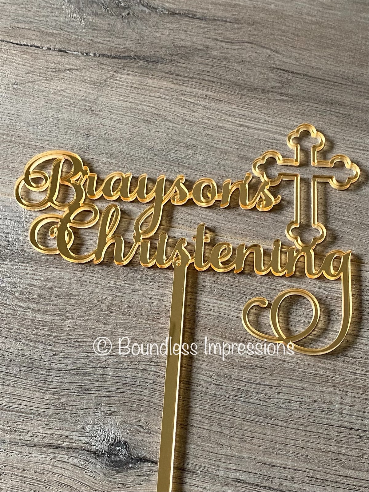 Acrylic Cake Topper Christening/Communion - Style 2