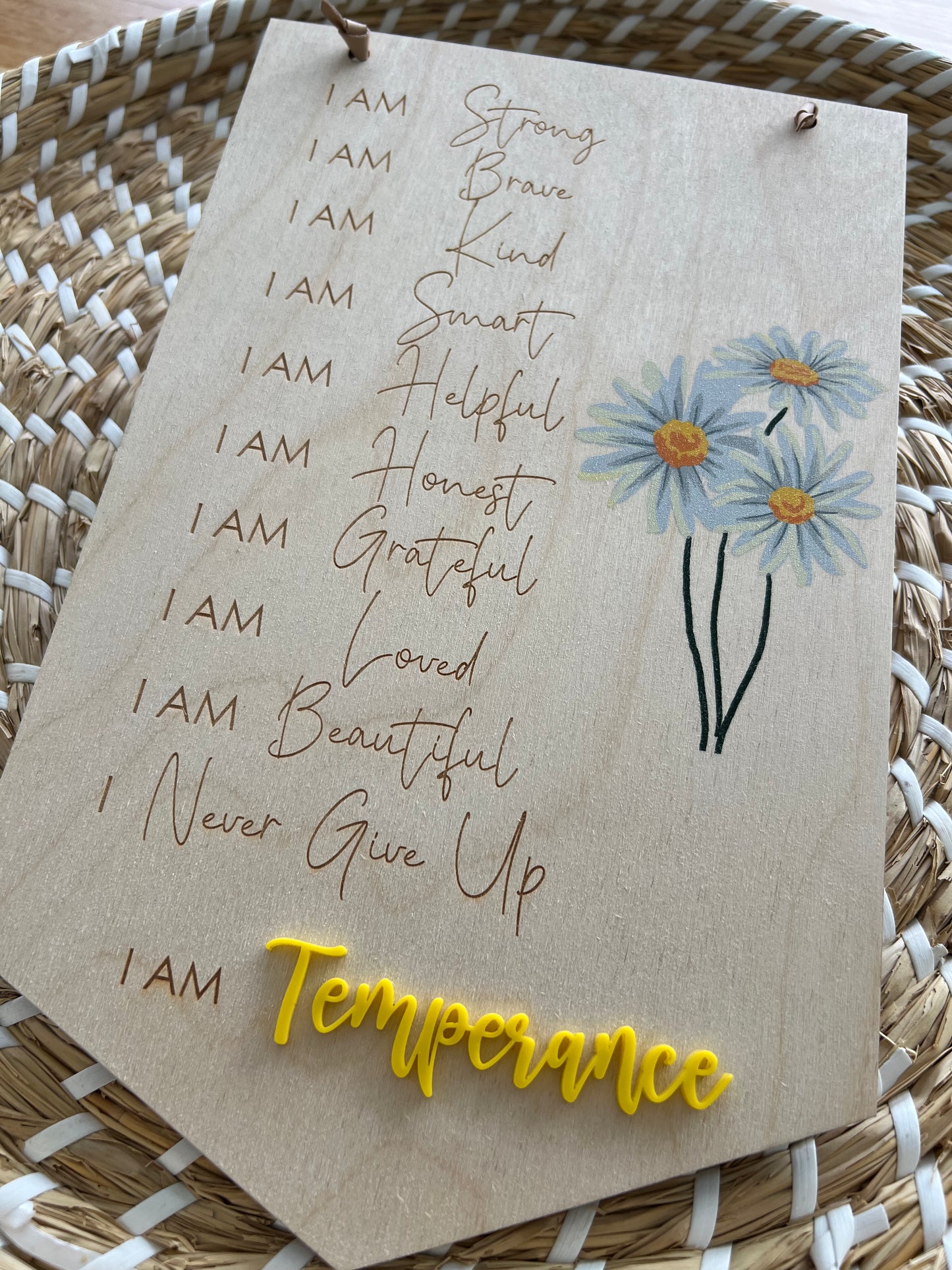 Personalised Affirmation Plaque (Printed Design)