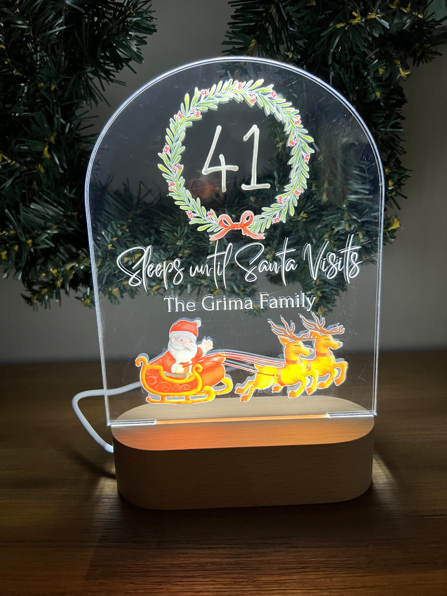 Santa Countdown Night Light