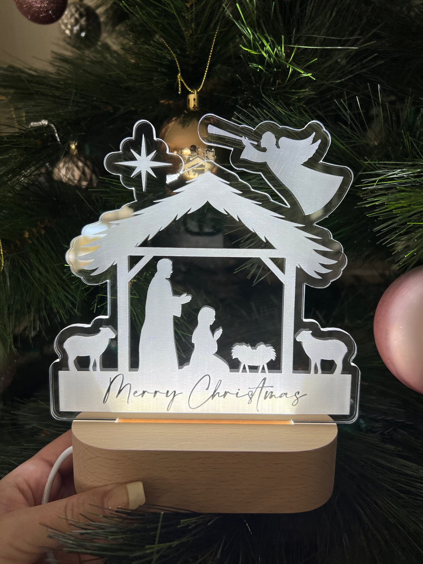 Nativity Scene Lamp - (White Light)