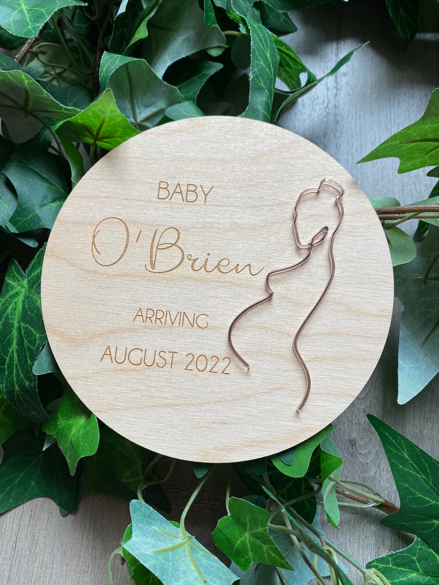 Pregnancy Announcement Plaque - 3D Art