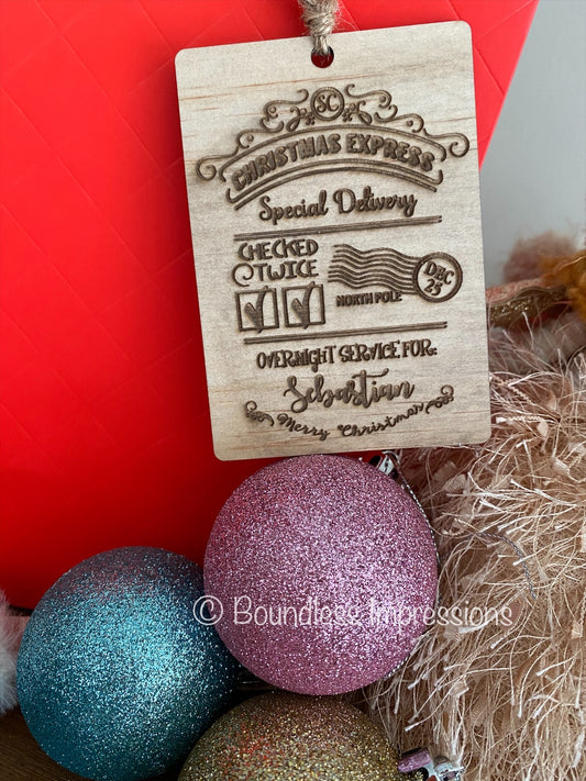 Timber Gift Tag from 'Santa'
