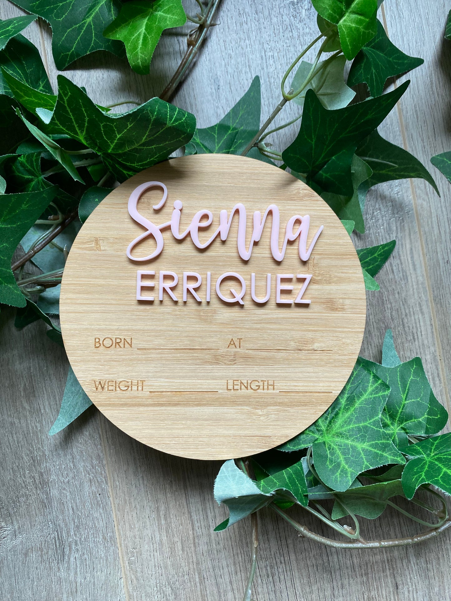 3D Personalised Birth Announcement Plaque