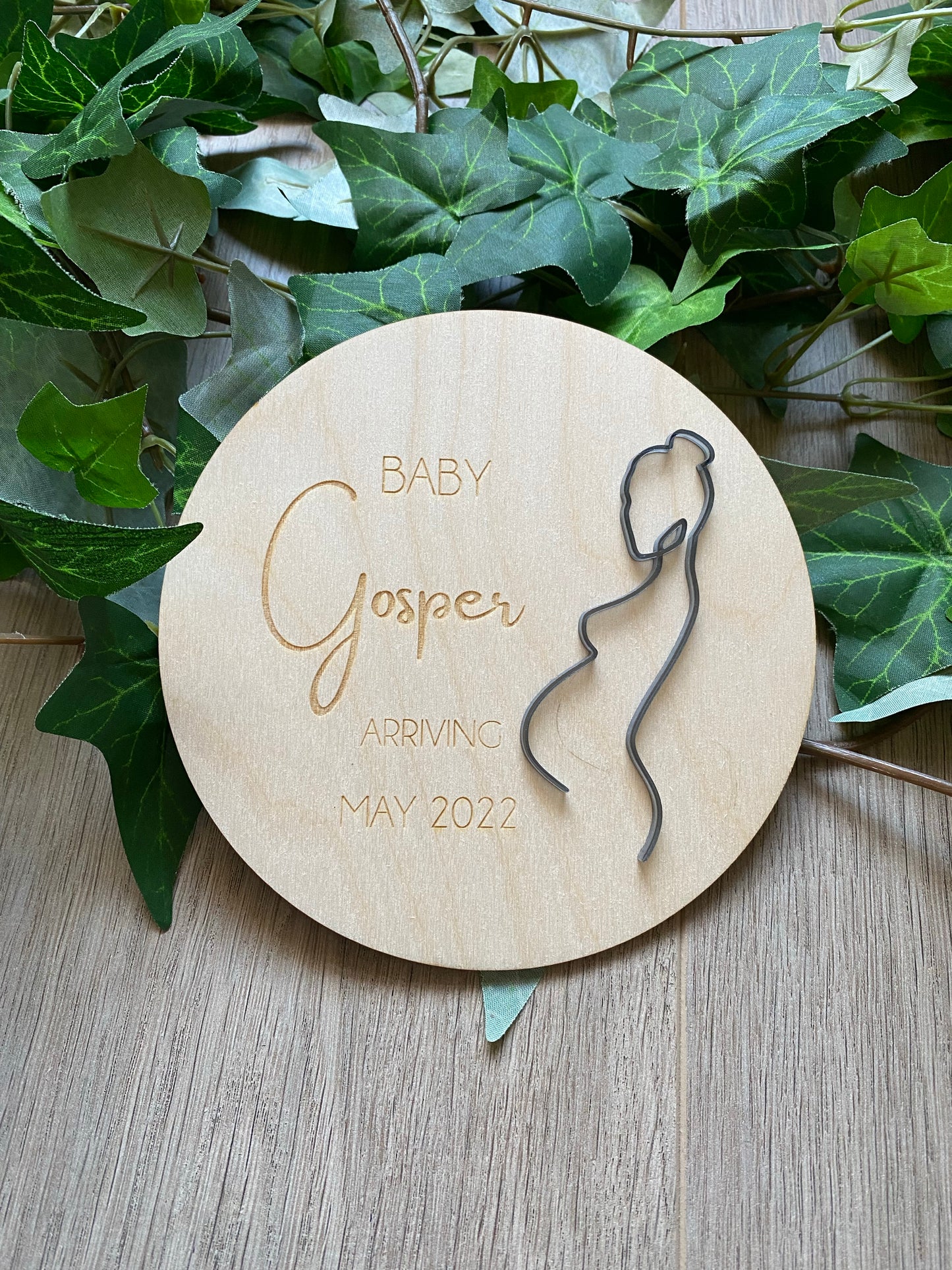 Pregnancy Announcement Plaque - 3D Art