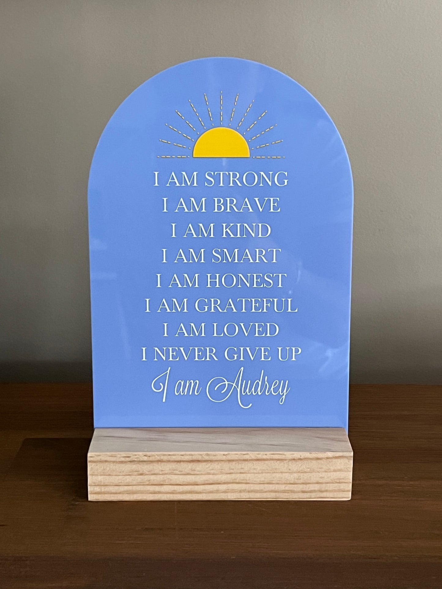 Personalised Arch Affirmation Plaque