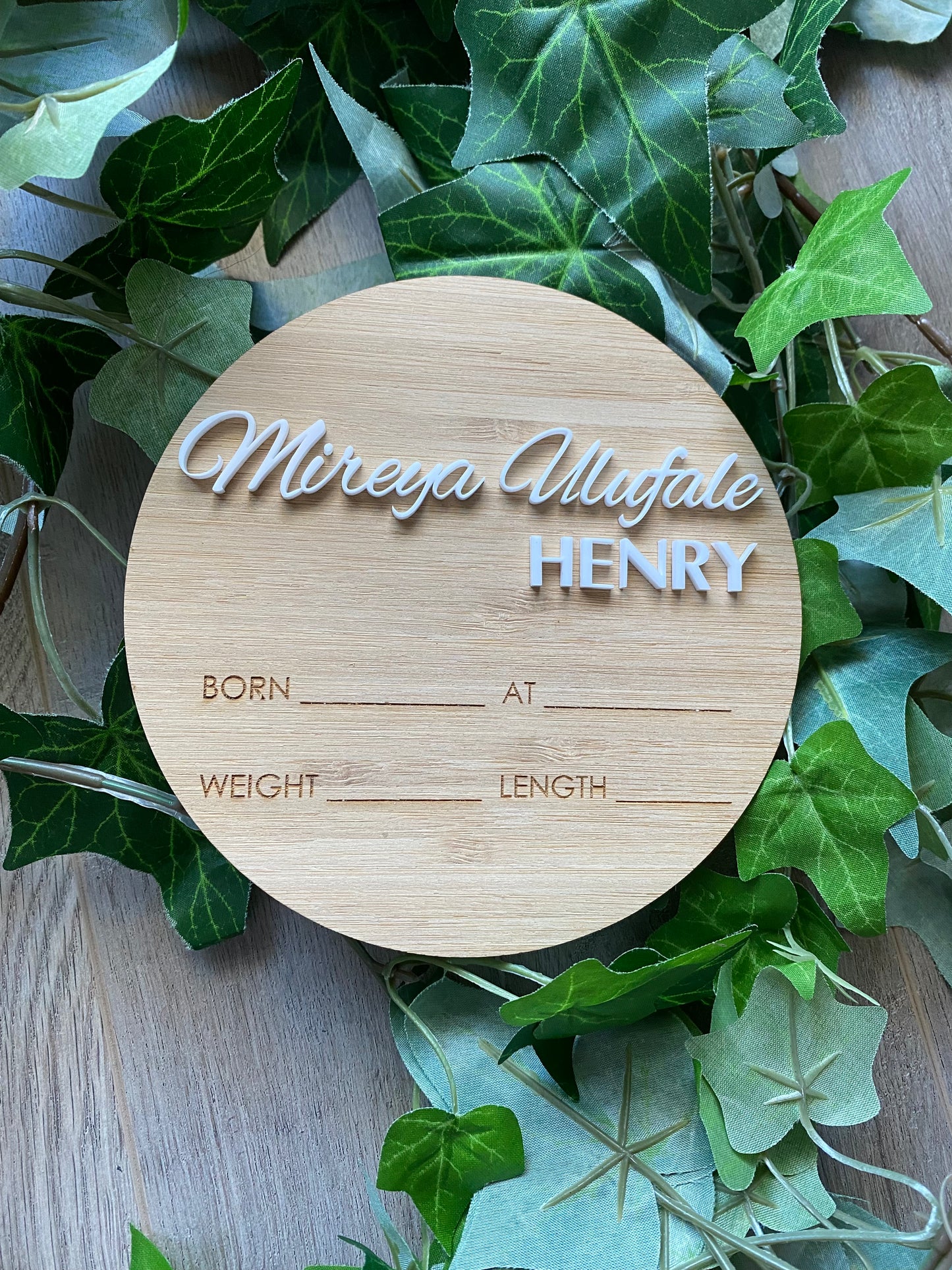 3D Personalised Birth Announcement Plaque