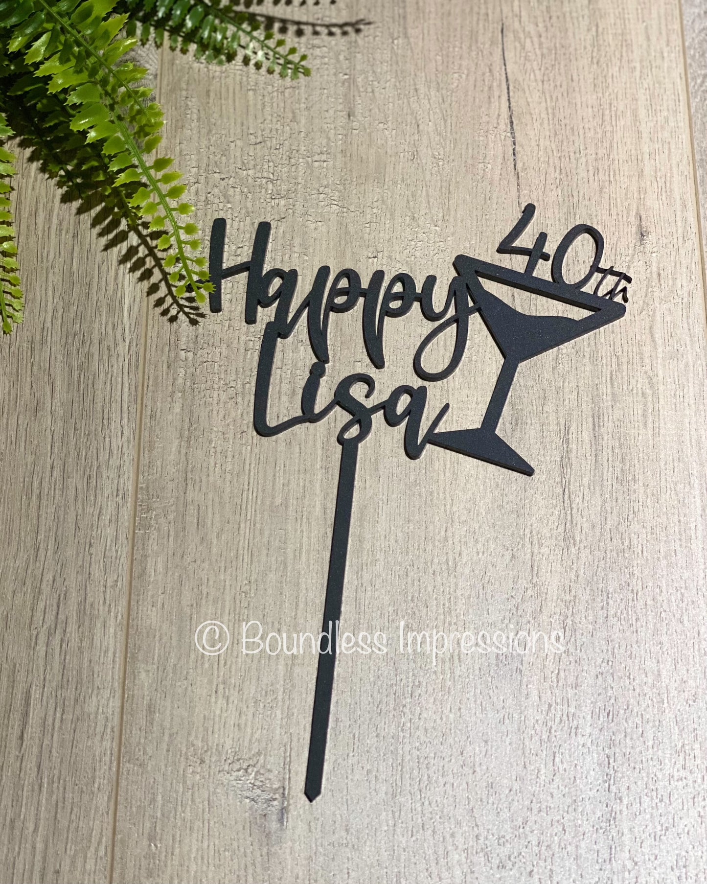 Acrylic Cake Toppers + Image Add On
