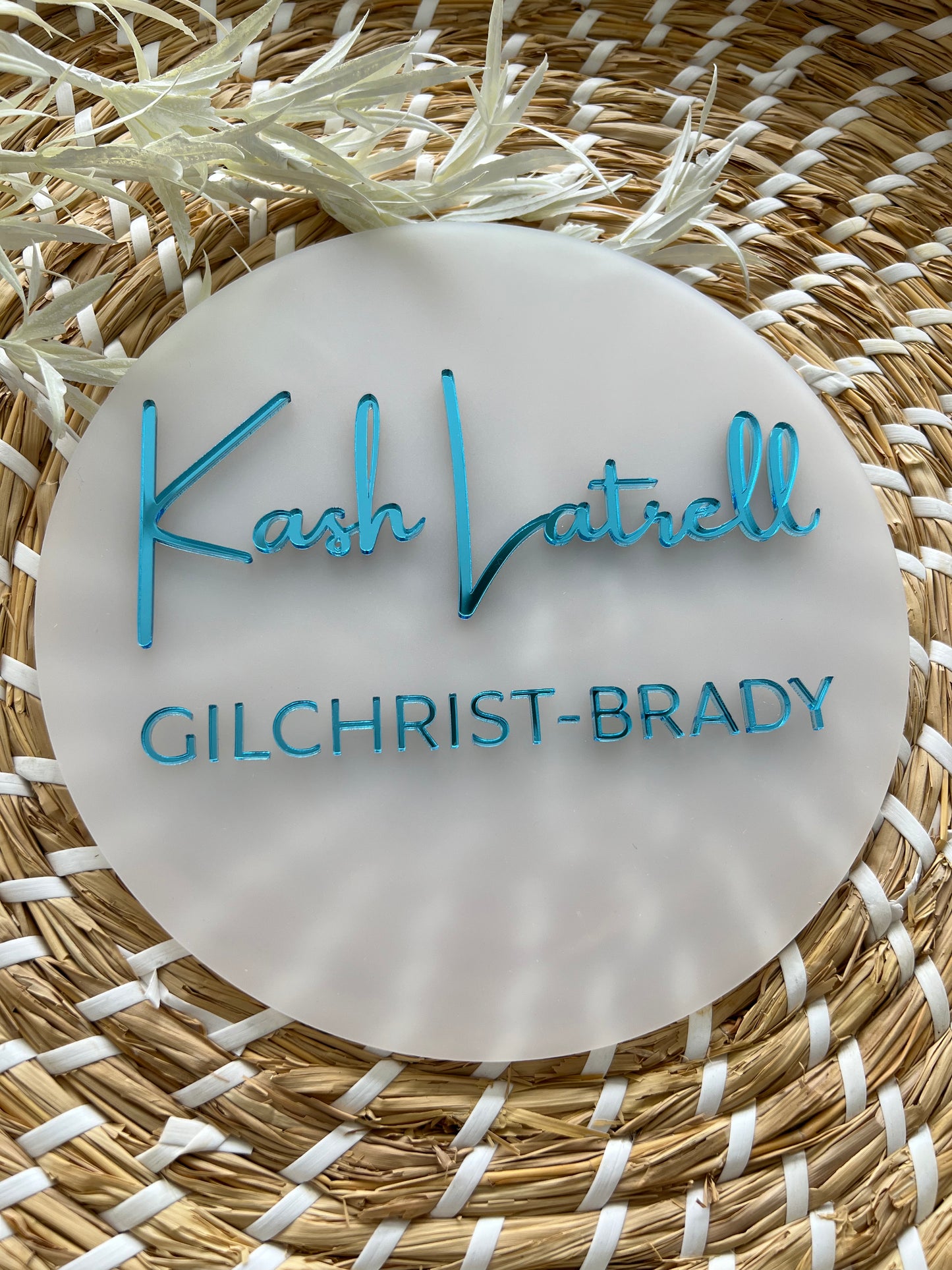 3D Acrylic Baby Announcement Plaque