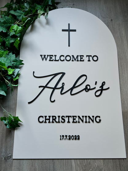 Large Arch 3D Acrylic Welcome Sign