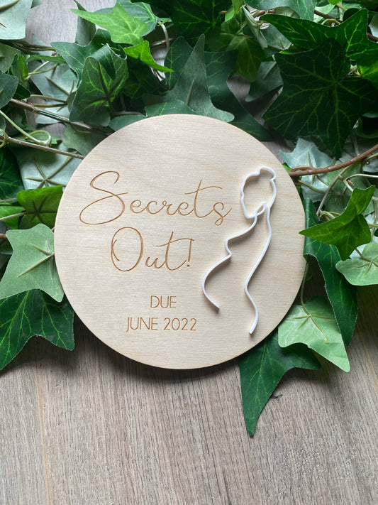 Pregnancy Announcement Plaque - 3D Art