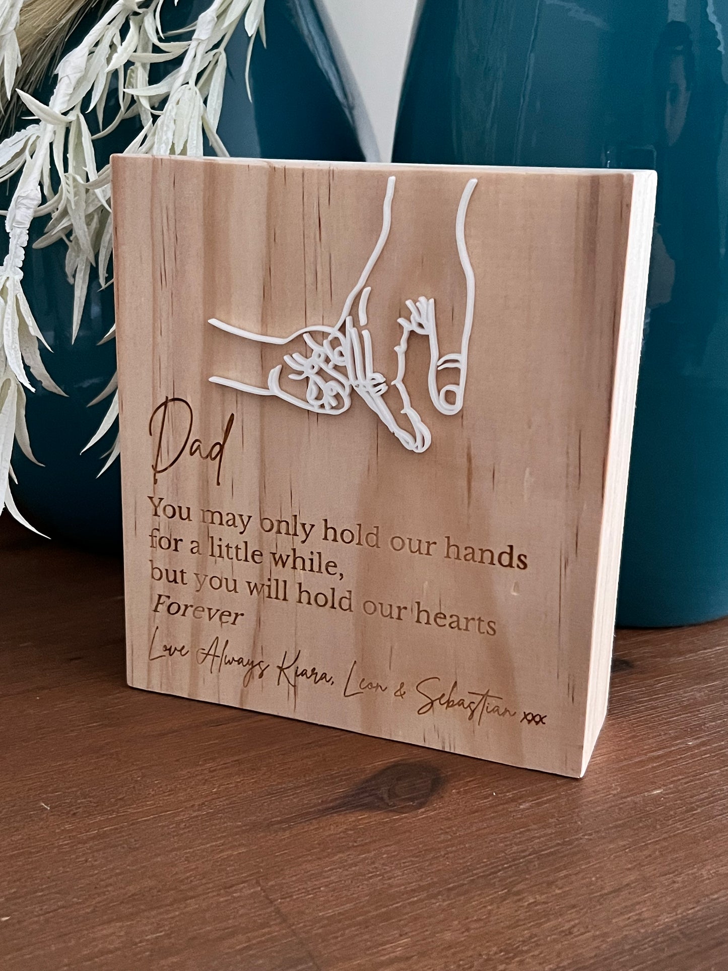 Fathers Day Wooden Block